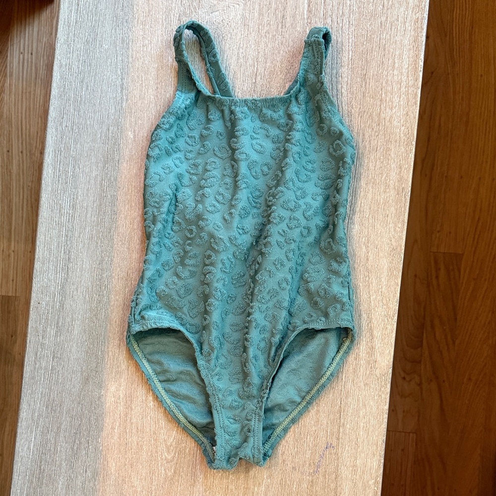 Zara Textured Green Swimsuit